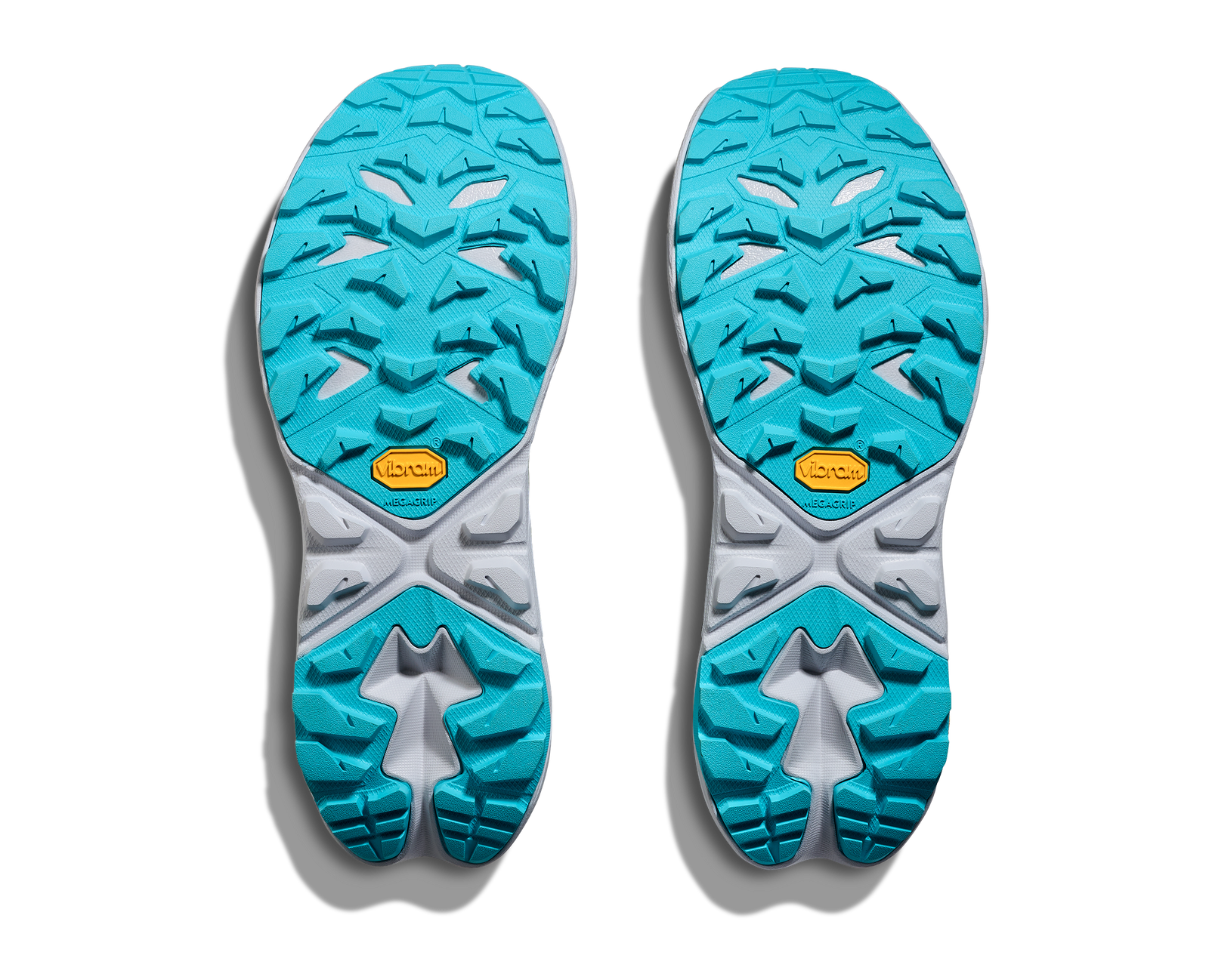 Dark grey hoka waterproof womens hiking shoe with light grey and blue sole