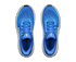hoka arahi 9 mens, lightweight supportive road running and walking shoe for overpronation, royal blue with white sole and lime green detials, top down view of shoes