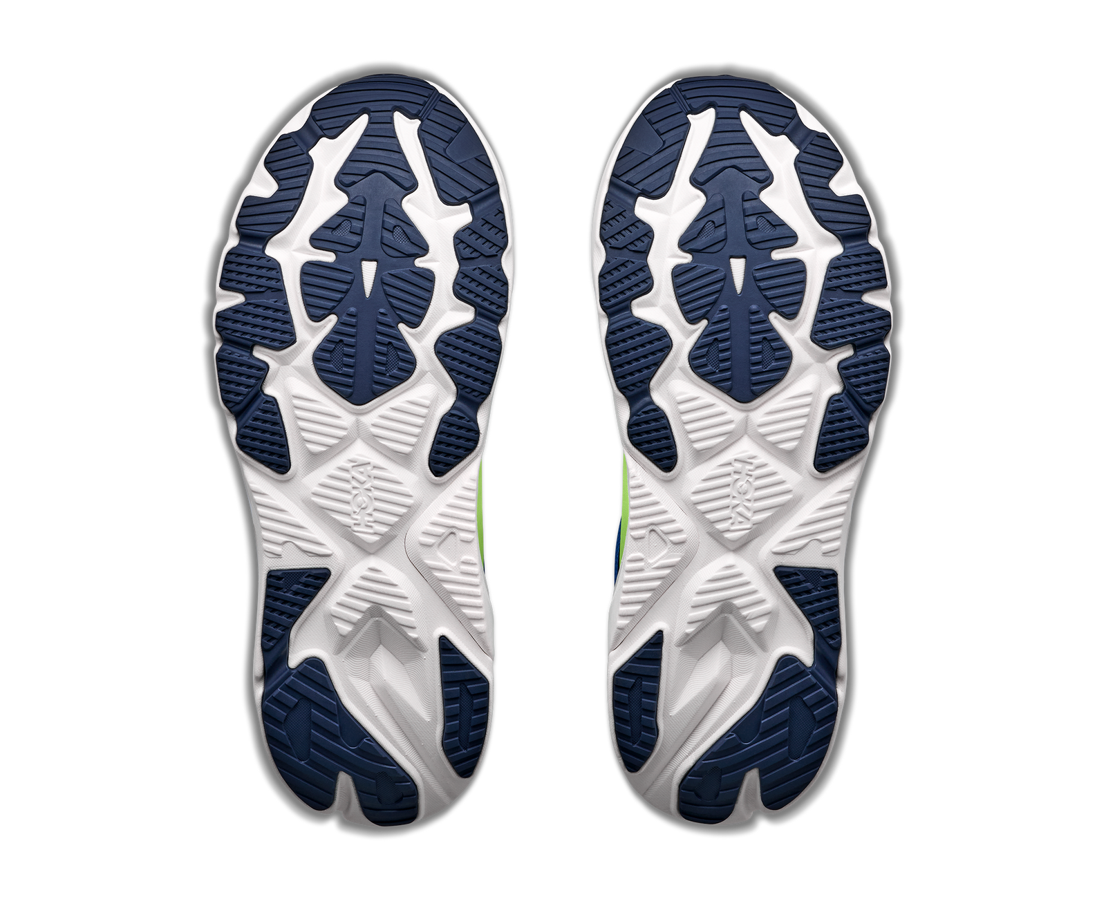 hoka arahi 9 mens, lightweight supportive road running and walking shoe for overpronation, navy blue with white sole of shoe