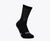 Lightweight race day run sock from Hoka, with breathable mesh panels, black colour, hoka logo at front toe
