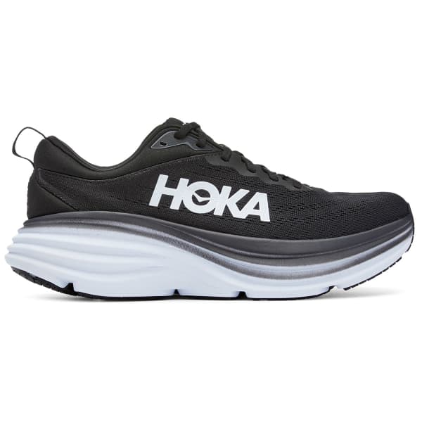 Black Hoka bondi 8 running shoe