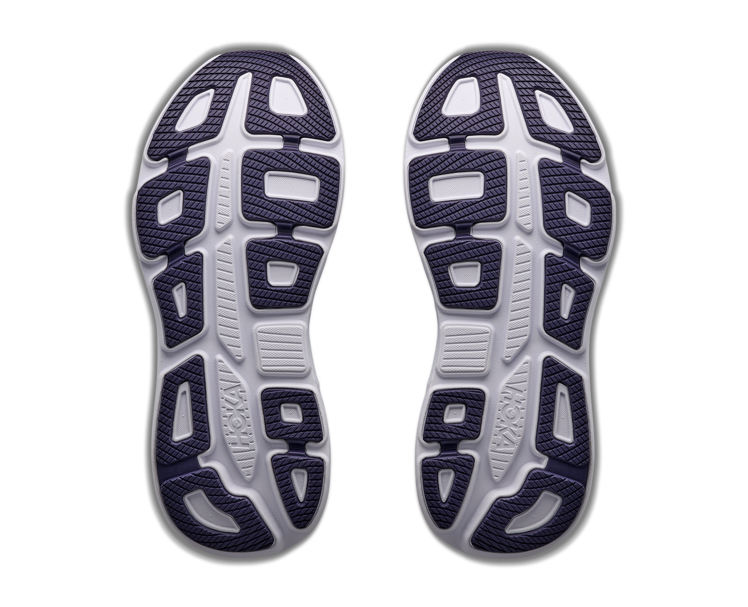 hoka bondi 9 mens, extra cushioned road running and walking shoe, grey with black details, picture of shoe on white background 