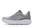 hoka bondi 9 mens, extra cushioned road running and walking shoe, grey with black details, picture of shoe on white background 