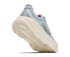 hoka bondi 9 womens, super cushioned road running and walking shoe, light blue and cream with light pink details, picture of shoe on white background.