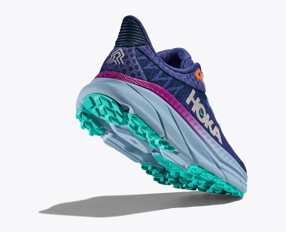 Hoka Challenger 7 for Women Evening Sky Drizzle Colour lifted heel