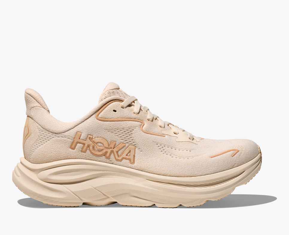 hoka clifton 10 vanilla birch colour for women lightweight running shoe