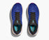 hoka clifton 10 womens, lightweight everyday running shoe, navy dark blue colour with pink and blue details on white sole