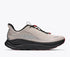 Hoka Clifton 11 GORE-TEX mens in a grey upper with a black sole and red details on the laces and sole. The Clifton 11 GORE-TEX® is engineered to seal out the elements with a GORE-TEX® Invisible Fit membrane, closed mesh upper, and water-repellant coating. Side profile view of shoe on a white background.