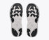 hoka clifton 11 for men, lightweight cushioned road running and walking shoes, white with lime green and blue details, soles of shoe