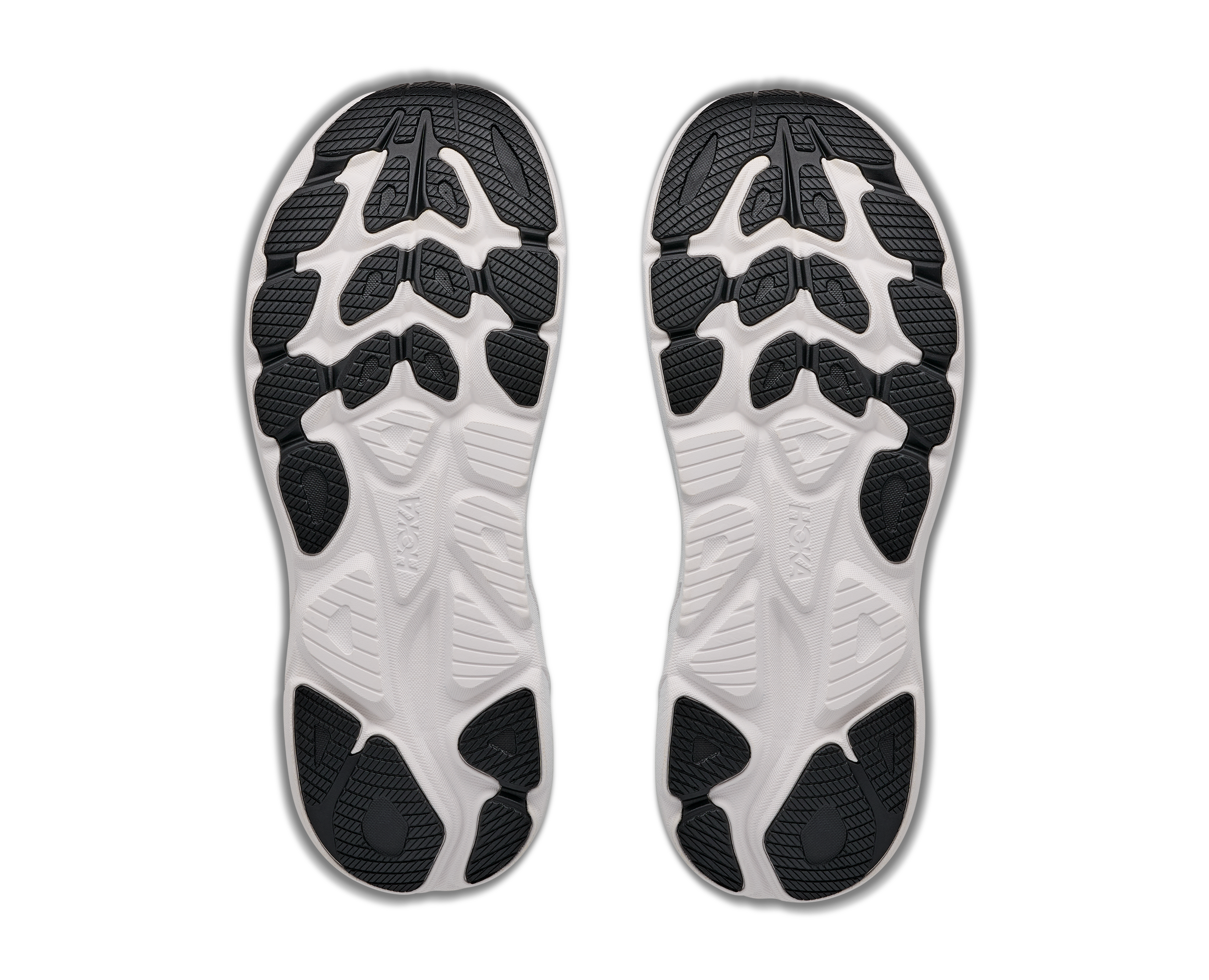 hoka clifton 11 for men, lightweight cushioned road running and walking shoes, white and black sole of shoes 