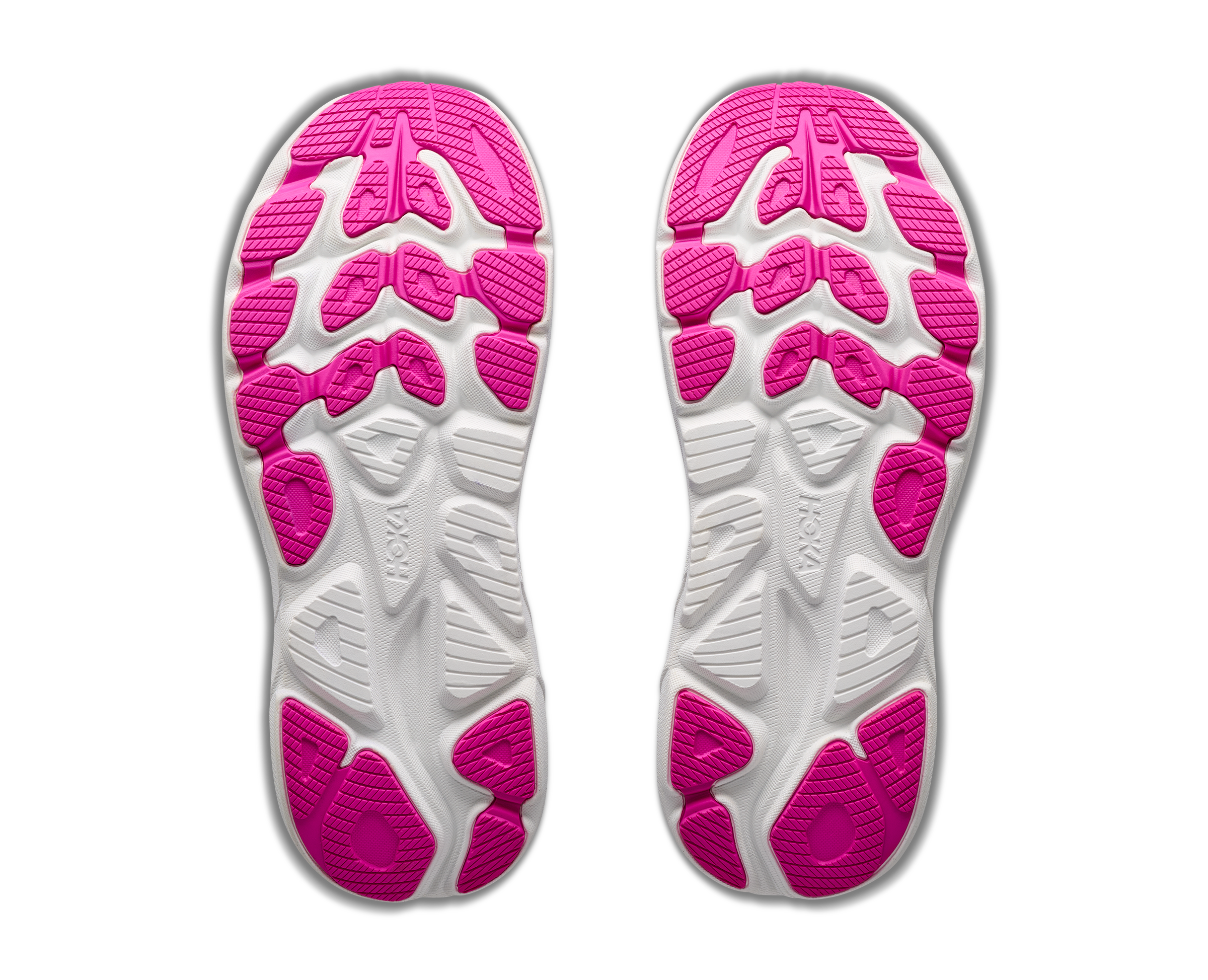 hoka clifton 11 womens, lightweight cushioned road running and walking shoe, black shoe with neon details, profile of sole of shoes on a white background