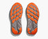 Dark grey hoka mens waterproof running shoe with orange and grey sole