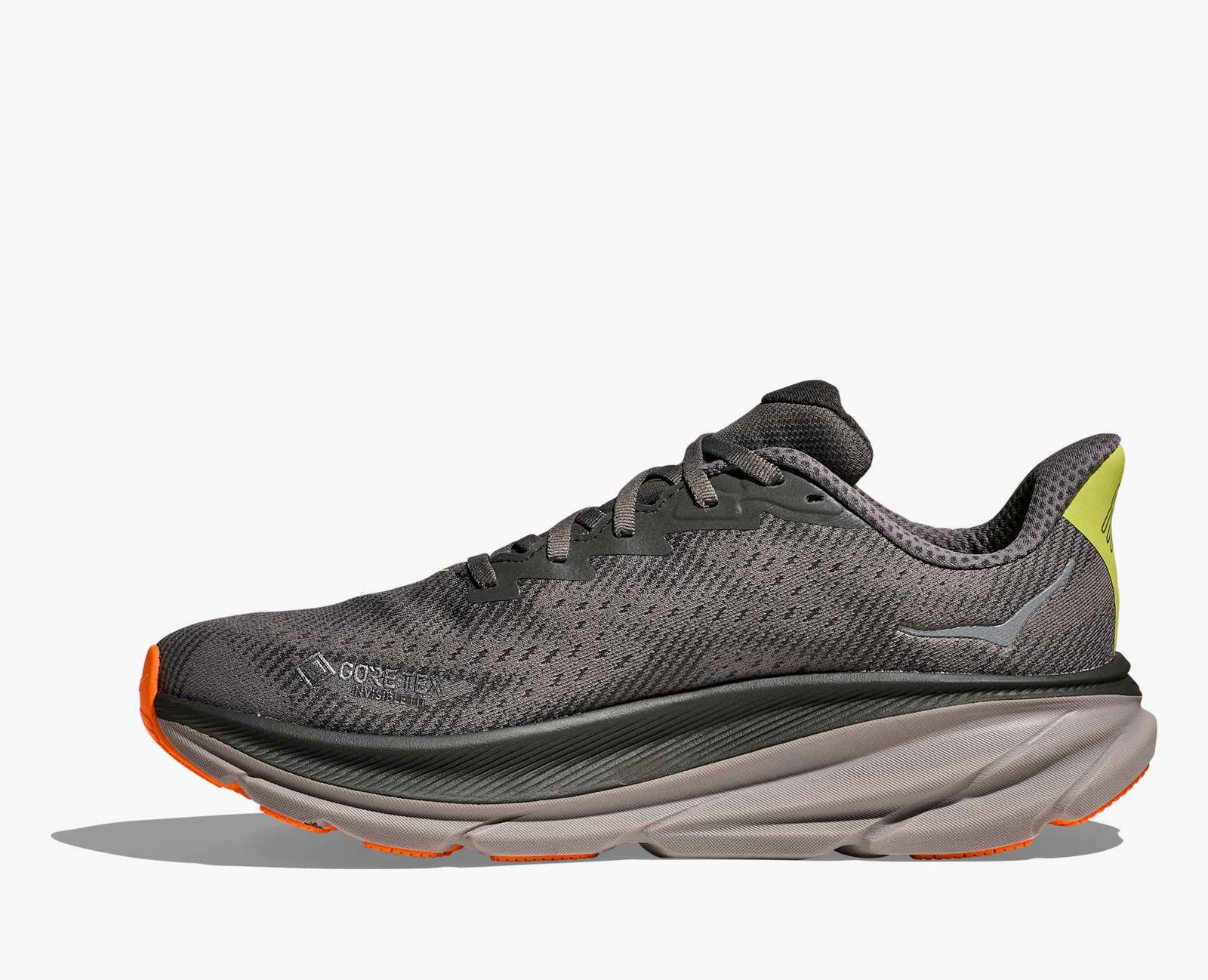 Dark grey hoka mens waterproof running shoe 
