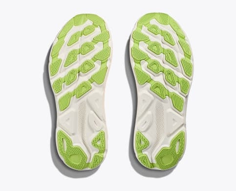 hoka clifton 9 wide for men solar flare lettuce bottom