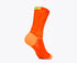 hoka clifton run sock unisex, cushioned ventilated sock, orange colour, back side of sock