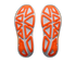 hoka clifton pro mens, responsive soft cushioned daily running shoe for faster paces, white and orange sole of shoe