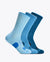 Pack of three run crew socks from hoka in blue colour