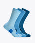 Pack of three run crew socks from hoka in blue colour