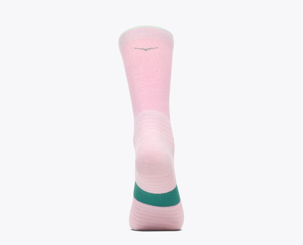 Hoka Crew Run Sock 3 Pack pink twilight