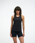 hoka everyrun womens tank in black. The  ultralight tank is tuned for daily training with comfort-first design details. Cut from our breathable, quick-dry FlyLite™ material, the slim-fit silhouette wicks sweat to keep you dry from first mile to last.
