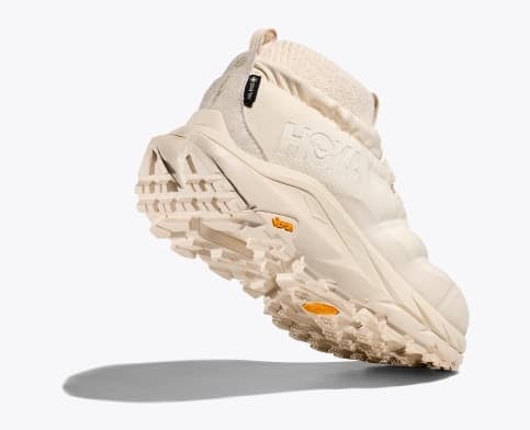 Hoka Kaha 2 Frost Moc GTX for Women Oatmilk lifted heel