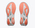 hoka mach x 3 womens, lightweight pebax plated speed training and racing shoe, light blue with navy blue and white details,  sole of shoe
