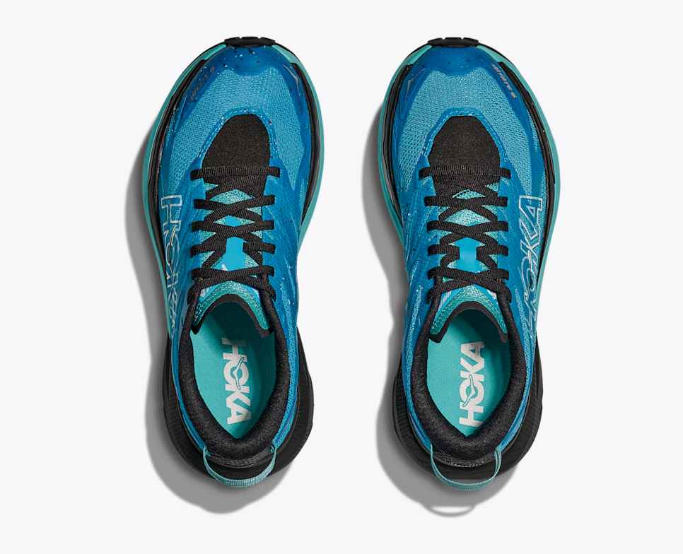 Hoka Mafate 5 trail running shoe, blue
