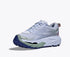 hoka mafate 5, trail running shoe for women, blue with green colour - ambient blue, rosemary, side view