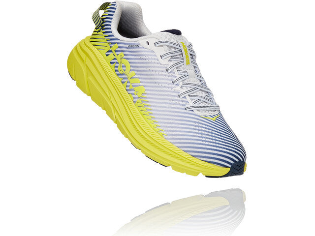 hoka rincon 2 for men white and lime