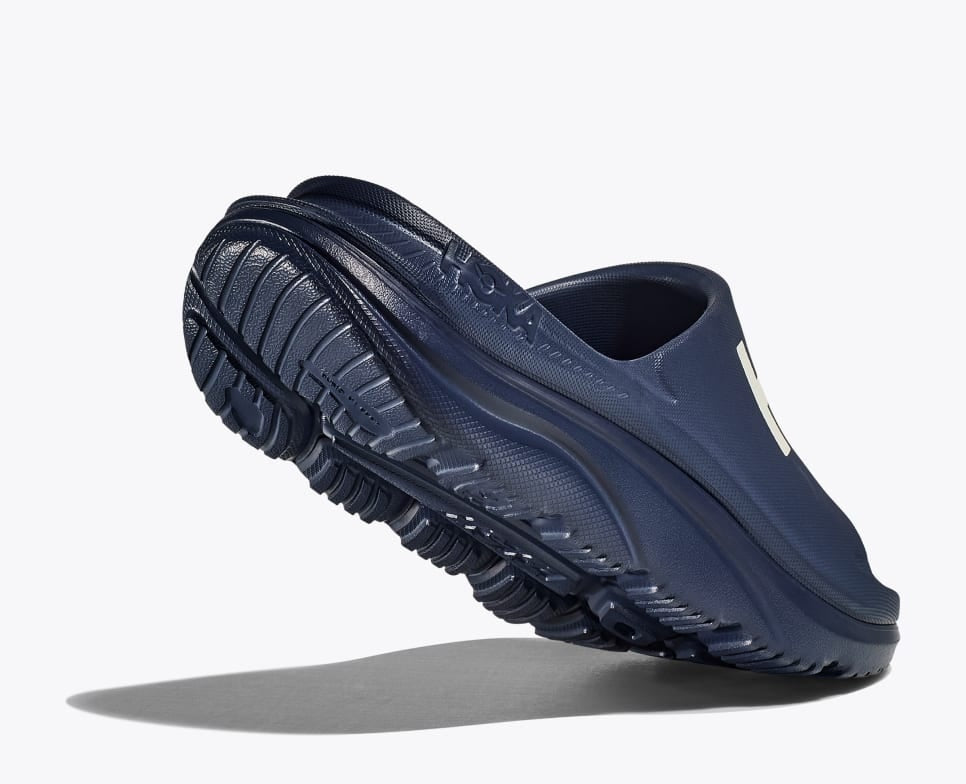 Hoka ora athletic slide unisex navy colour heel lifted