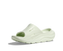 hoka ora recovery slide for all gender, comfortable and supportive slider for after run recovery, light green colour, side profile of ora slide on a white background