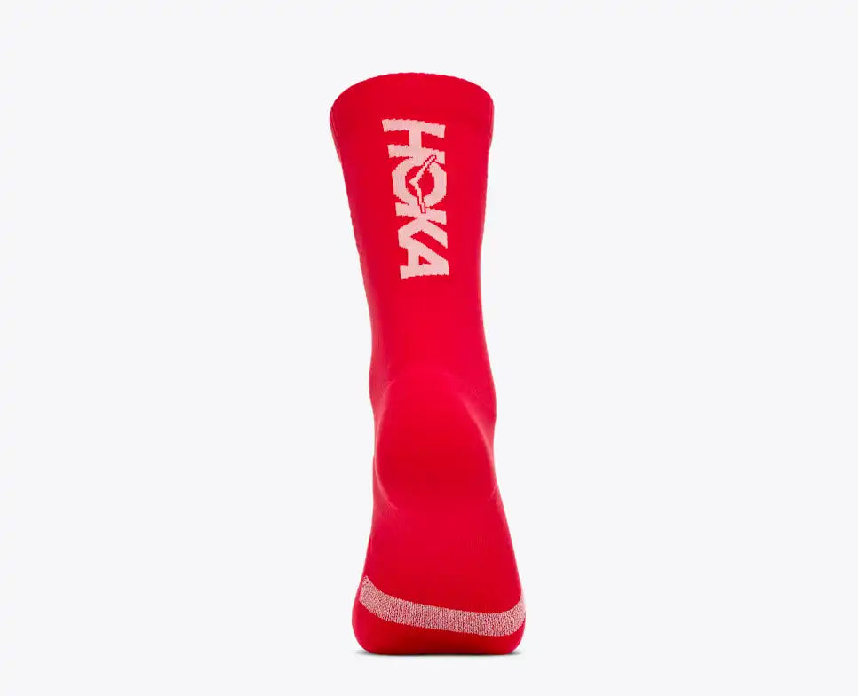 Hoka race day crew run sock, logo at back
