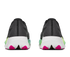 hoka rocket x 3, carbon plated running shoe for all gender, black with neon details, back profile of both shoes on a white background