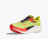 hoka rocket x3 running shoe in colour neon yuzu / squid ink