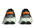 pair of hoka speedgoat 7 trail runners for men in bay leaf, sea glass colour, showing back heel