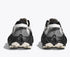 back view of hoka speedgoat 7 trail runners for men in black, white colour