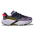 side view of hoka speedgoat 7 trail runner for women in berry jam and starlight glow colour