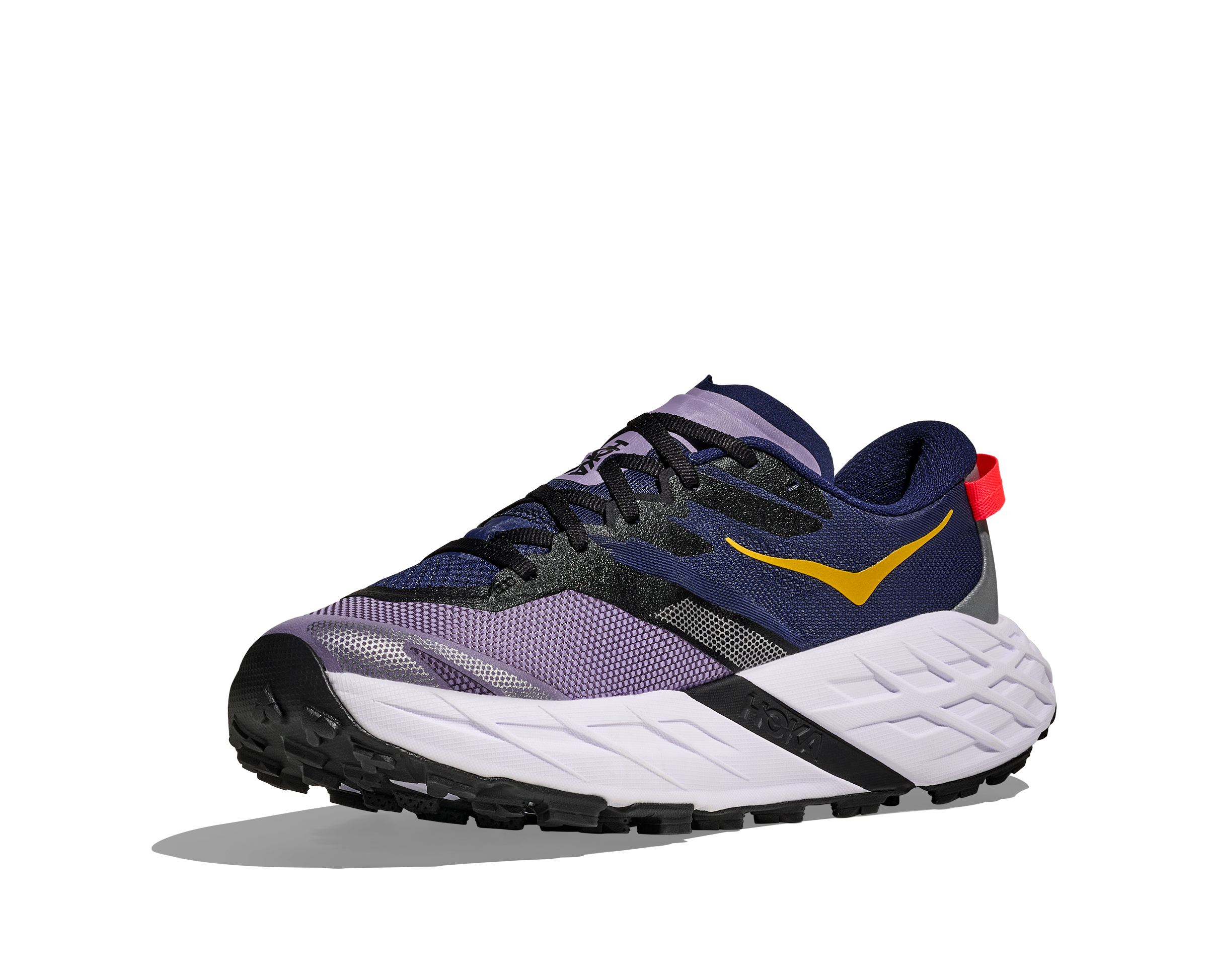 hoka speedgoat 7 trail runner for women in berry jam and starlight glow colour