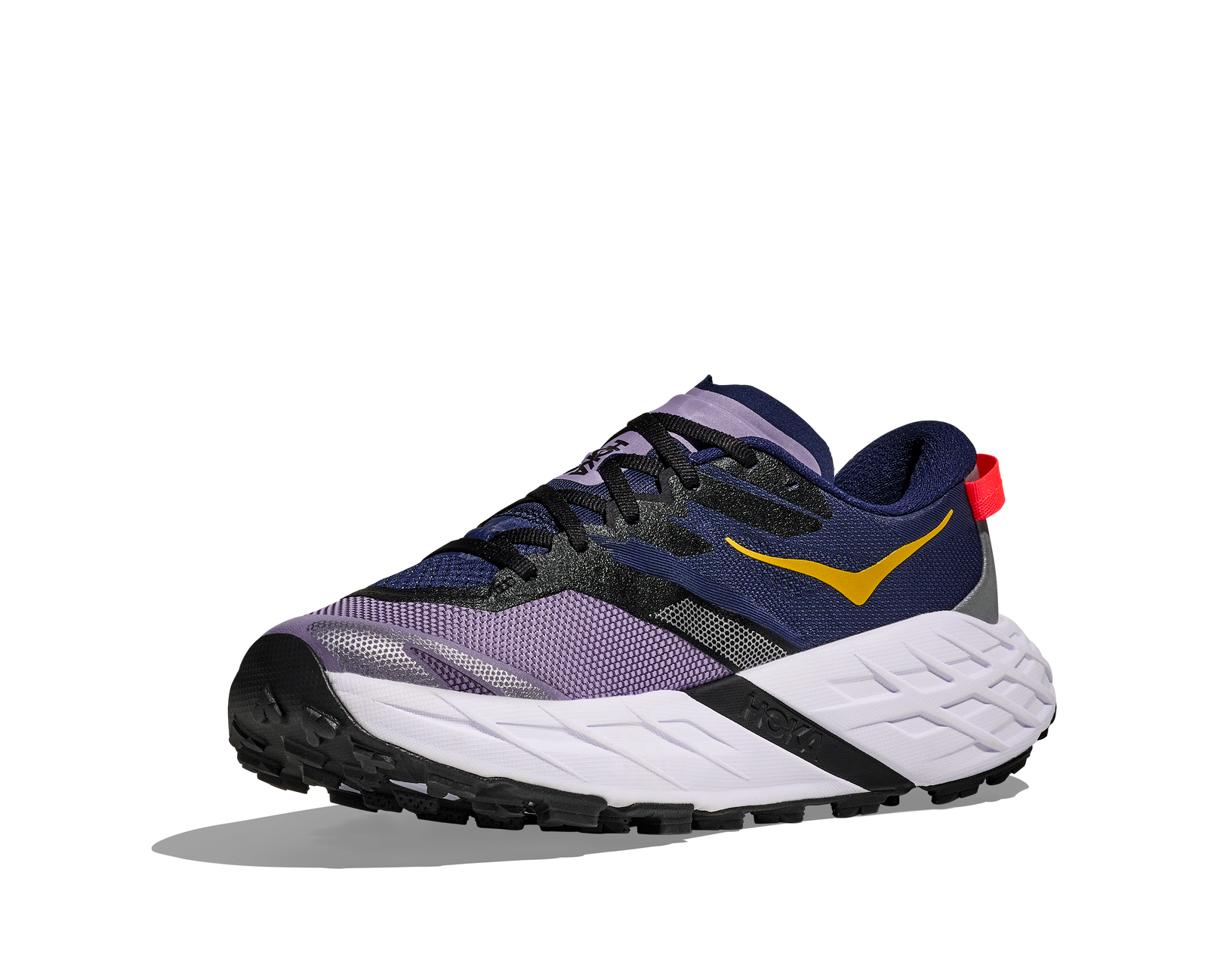 hoka speedgoat 7 trail runner for women in berry jam and starlight glow colour