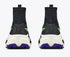 hoka tecton x 4 mens, carbon plated trail running and racing shoe, black with orange green and purple details, back heels of shoes