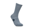 hoka gpx crew run sock, lightweight moisture wicking running sock, grey blue colour, sock front angled portrait 