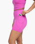 Hoka Women's Elaro 5 Inch Bike Short Colour Fuschia view of side pocket