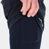 Mens Inov-8 Airlite 2 in 1 shorts, featuring a rear zipped pocket allows you to store your valuables and reflective logos on the front and back of the short aid your visibility to others in low light
