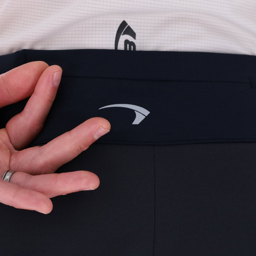 Mens Inov-8 Airlite 2 in 1 shorts, featuring a rear zipped pocket allows you to store your valuables and reflective logos on the front and back of the short aid your visibility to others in low light
