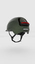 Kask Moebius Llimelight Green helmet with a red light on the back