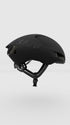 kask utopia y helmet, black matte color, aerodynamic road helmet, side profile of helmet on white background