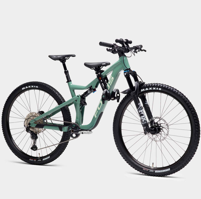 Kids Ride Shotgun Child Bike Seat + Handlebars Combo attached to mountain bike
