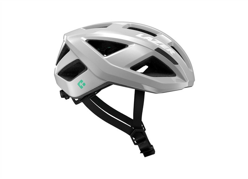 lazer tonic kineticore helmet ice grey, everyday cycling helmet with great breathability, light grey colour, side profile of helmet