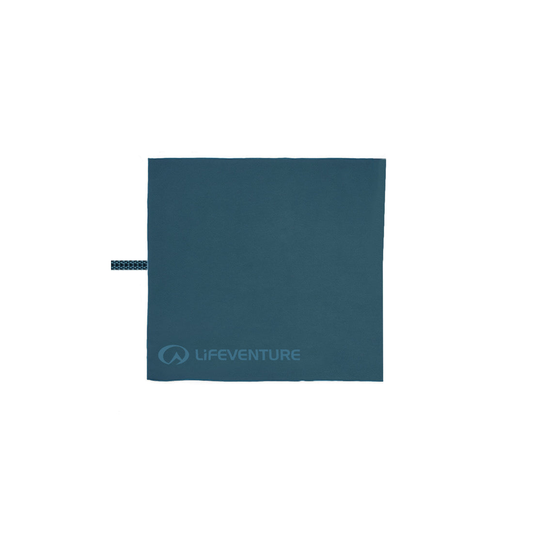 Blue Lifeventure mini towel, ideal for packing in hiking bag or on ultra events