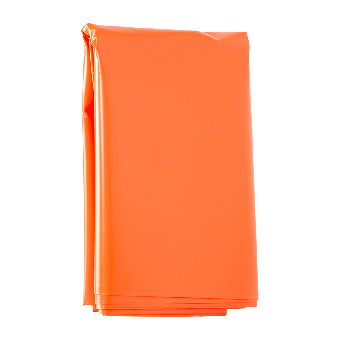 Orange lifesystems survival bag, folded